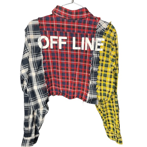 Multi - Plaid Crop Top - Picture 6 of 7